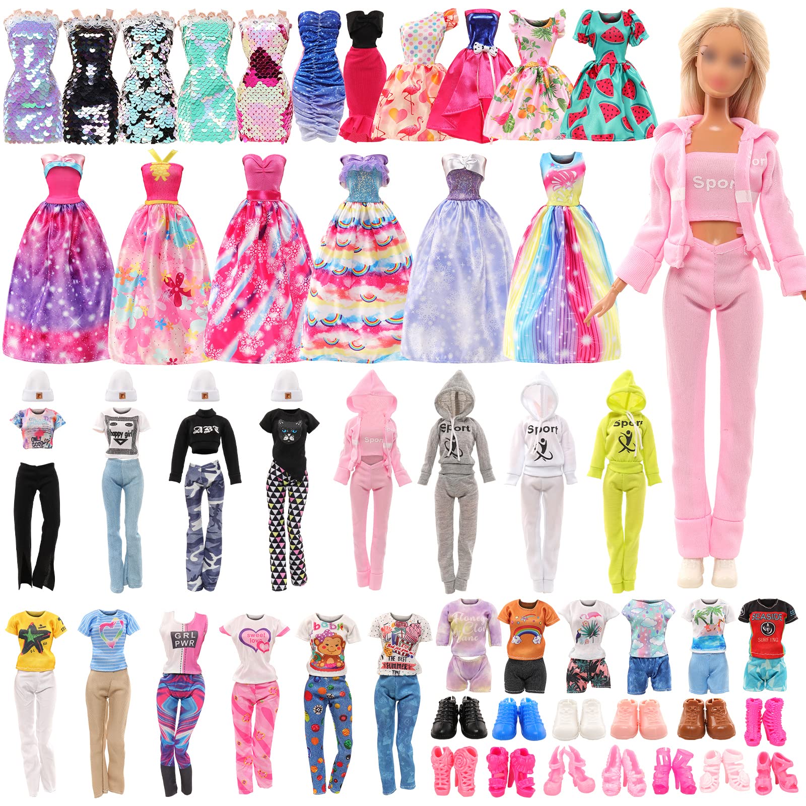 Barbie Clothes Amazon Barbie 2020 Barwa 28 Pcs Doll Clothes And