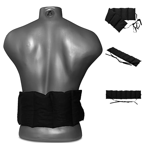 Faja térmica lumbar de semillas con siete compartimientos y cintas ...