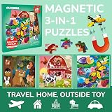 QUOKKA Magnetic Puzzles for Toddlers 3 Year Olds Farm Animals 36pc view 2