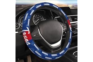 Pkihgxa Texas Steering Wheel Cover, Universal 15 Inch Car Wheel Cover for Baseball Fans Men Women, Fit for Suvs,Trucks,Sedans,Cars, Onesize