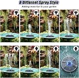 SZMP Solar Fountain 3.5W 7 in 1 Nozzles Birds Garden Pond Pump view 3