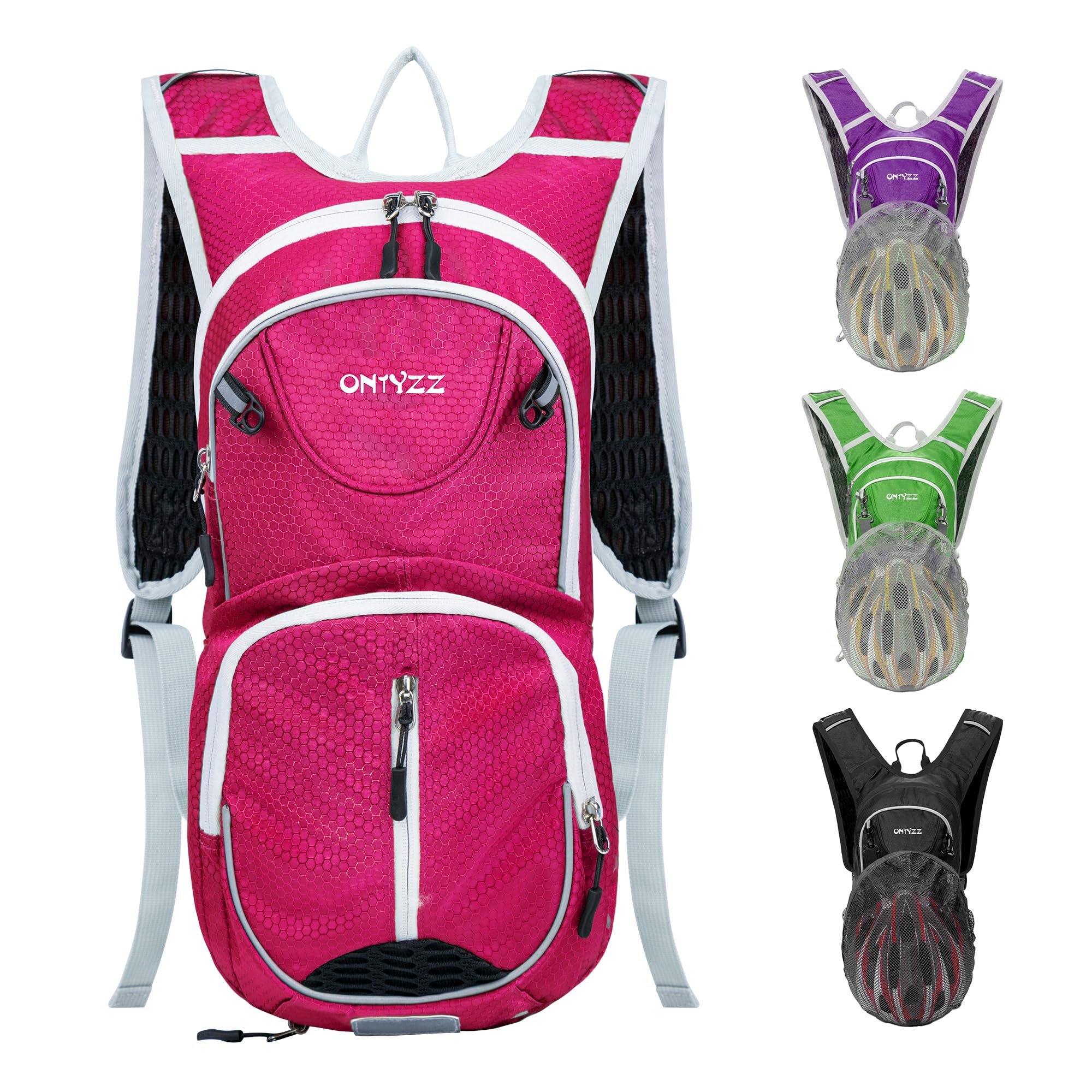 ONTYZZ Bicycle Backpack 12L Unisex Nylon Waterproof Sport Backpack for Fitness Running Hiking Climbing Camping Skiing Biking Trekking Cycling Rucksack Red