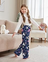 Arshiner Pajama Pants for Girls Long Sleep Plaid