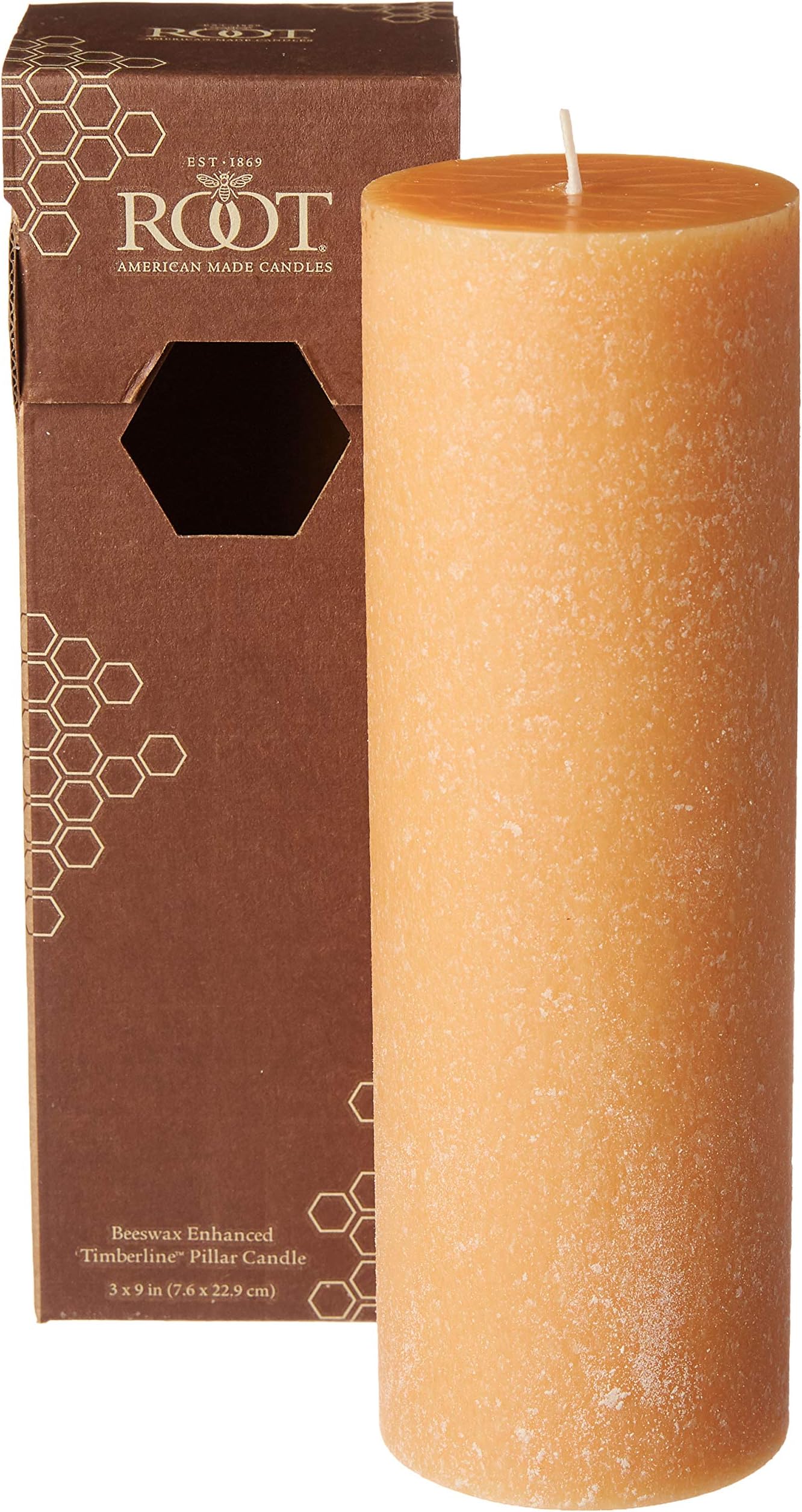 Root Candles Scented Timberline Pillar Candle, 3 x 9-Inches, Tangerine Lemongrass
