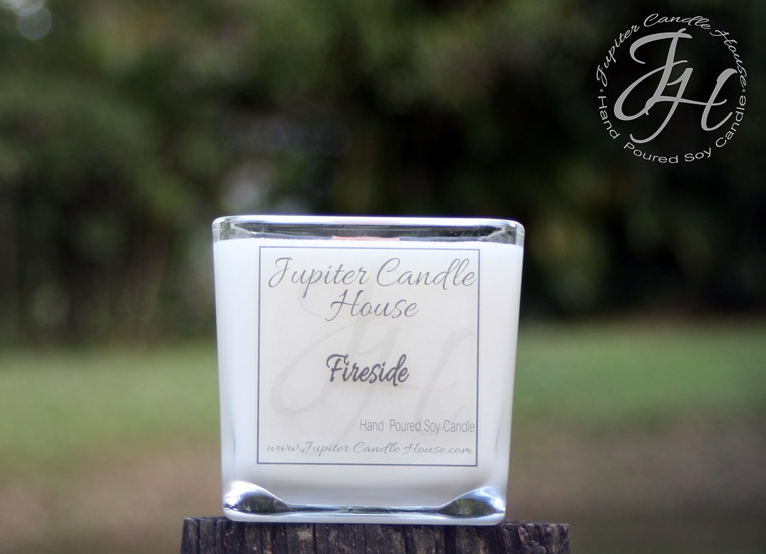 Amazon Com 12oz Soy Wax Candle With Wooden Wick Fireside Handmade