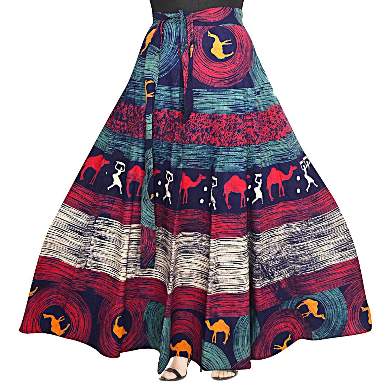 jwf women's cotton skirt(sk_5392, multicolour, free size)