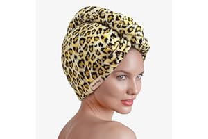 Brook + Bay Microfiber Hair Towel Wrap - Quick-Dry Absorption & Microfiber Towel - Anti-Frizz Styling & Hair Plop Technique