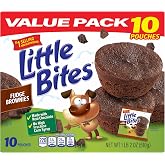 (Value Pack) Little Bites Fudge Brownies, 10 individual packs, (1.8 oz each), Real Chocolate Mini Muffins, 18 oz Multipack