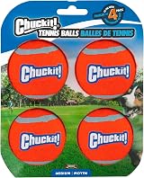 Chuckit! Tennis Ball Medium Pack of 4 Lightweight Dog Toy for Fetch view 5