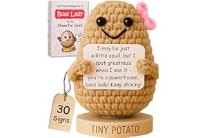 GOT YOU A LITTLE SOMETHING Boss Lady Gifts for Women - Tiny Potato with 30 Sassy & Uplifting Signs for Female Bosses | Funny Appreciation Gift for Woman Boss Lady for Birthday, New Job Promotion, Christmas, Stocking Stuffers