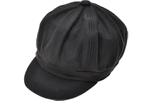 ZLYC Womens Classic Newsboy Caps Visor 8 Panel Gatsby Cabbie Hat