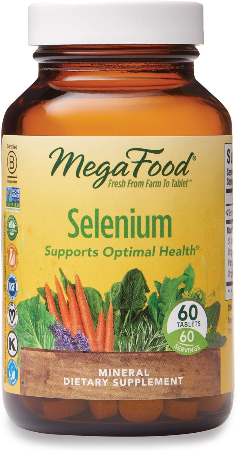 MegaFood, Selenium, Supports Optimal Health, Mineral Supplement Vegan, 60 Tablets (60 Servings): Health & Personal Care