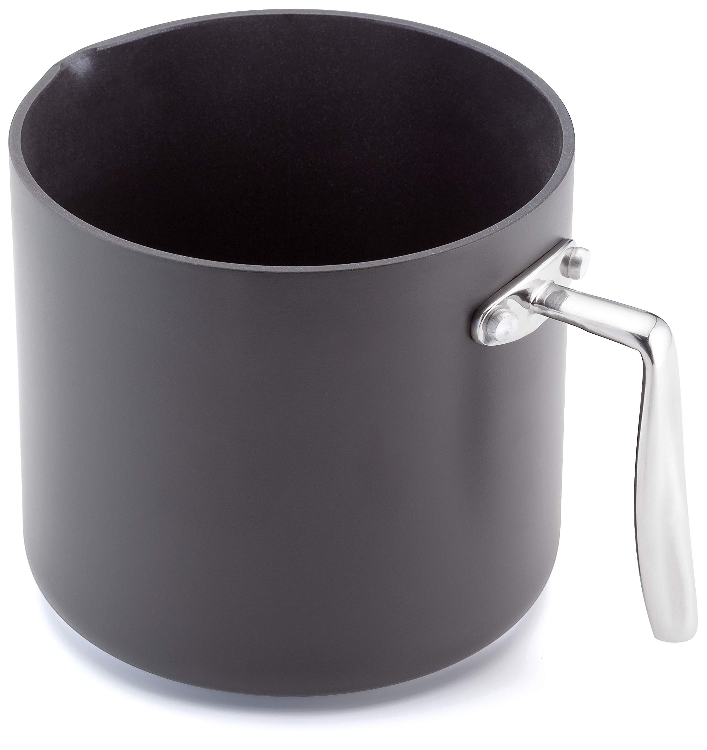 Stellar Hard Anodised Milk Pan, 14cm Non Stick Pan & Sauce Pot, 1.8L Saucepan and Cooking Pot for Induction Hob, Oven Safe Cookware