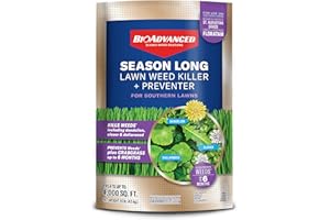 BioAdvanced Season Long Lawn Weed Killer + Preventer for Southern Lawns 10 LB Granules, 4,000 SQ FT