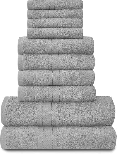 GC GAVENO CAVAILIA Towels 10 Piece Egyptian Cotton Bale Set 4x Face 4x Hand 2x