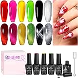 Beetles Gel Polish Set 6 Colors Cat Eye Soak Off UV Magnet Manicure Gift