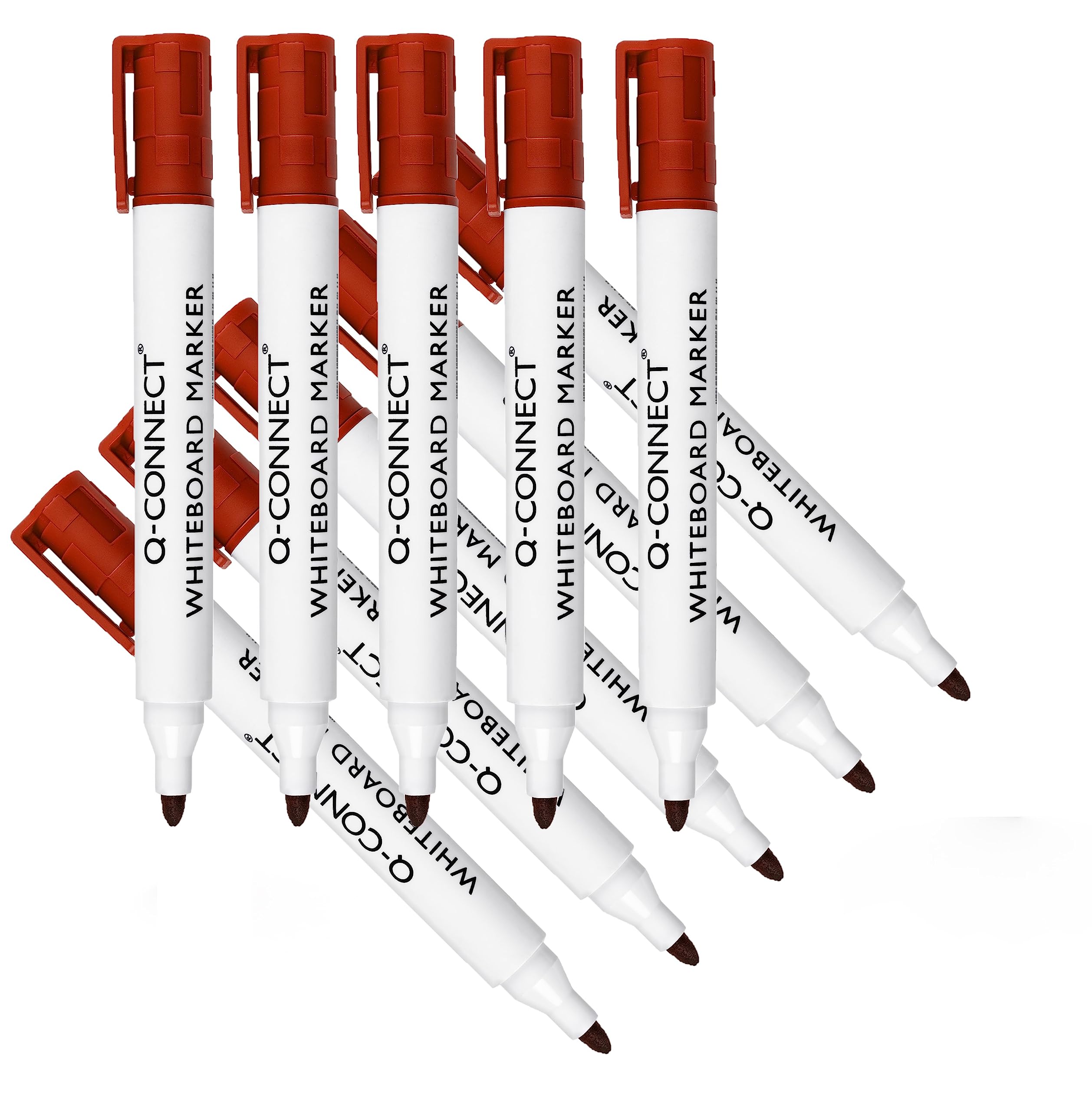 Q-Connect Drywipe Marker Pen Red (Pack of 10)