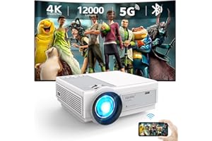 Projector with WiFi and Bluetooth, Staratlas 5G WiFi Native 1080P 12000L 4K Supported, Mini Portable Outdoor Movie Projector for Home Theater, Compatible with HDMI/USB/PC/TV Box/iOS and Android Phone