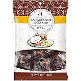 GT Coconut Ginger Rock Candy, 4 Ounce Bag, 1 Pack