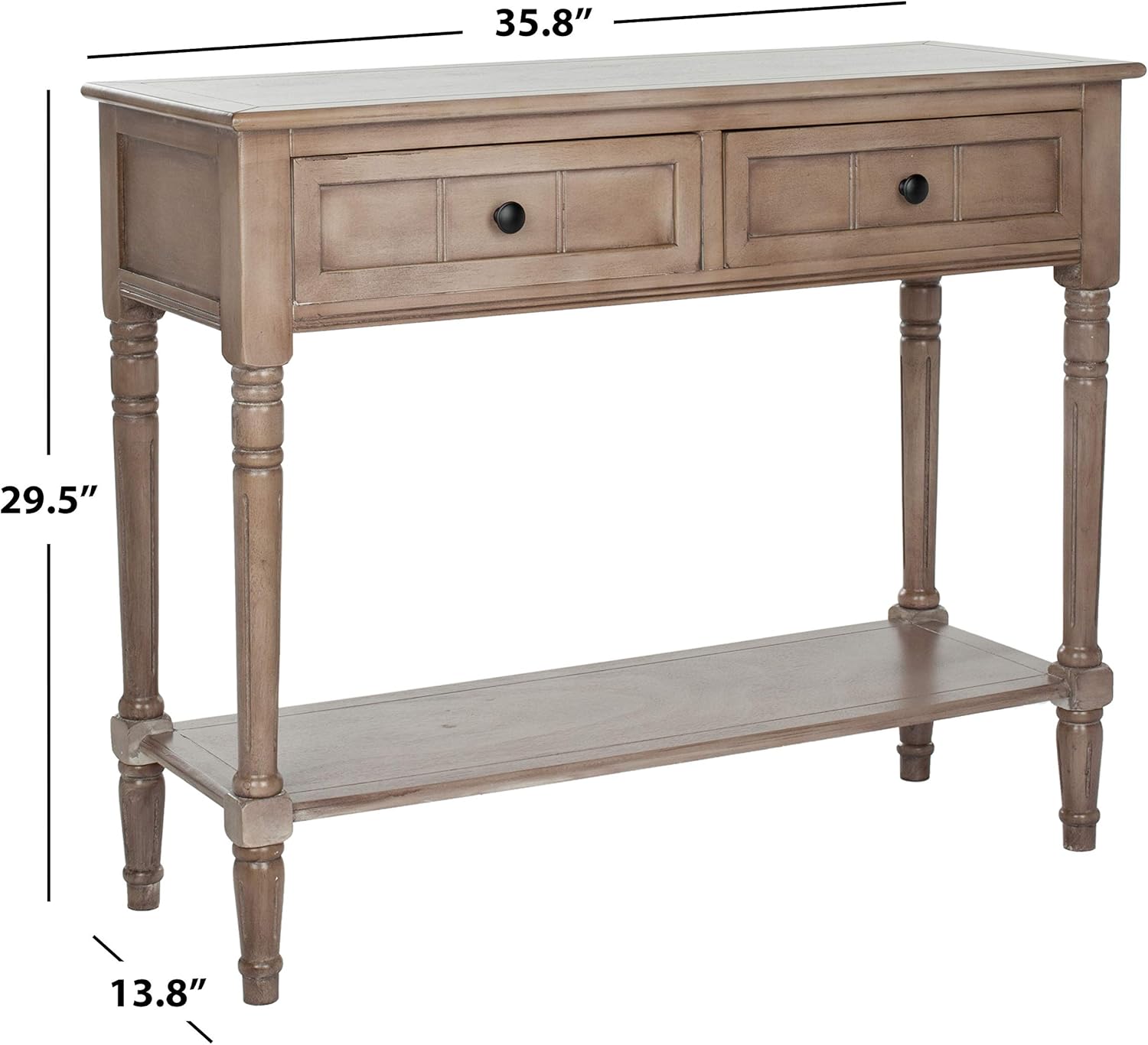 Safavieh American Homes Collection Samantha Vintage Grey 2-Drawer Console Table: Furniture & Decor