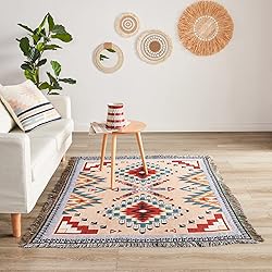 Touchat Native American Blanket Boho Throw Blanket