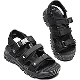 AYUEBO Athletic Sandals for Men's Open Toe Walking Sandals Outdoor Hiking Sandal Anti-Slip with Adjustable Strap for Summer Beach