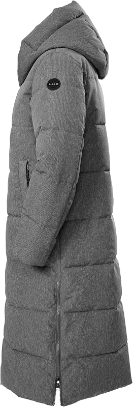 Donna Cappotto trapuntato/funzionale in piuma d'oca con cappuccio GW 17 WMN QLTD CT, dunkelanthra, 42, 43345-000