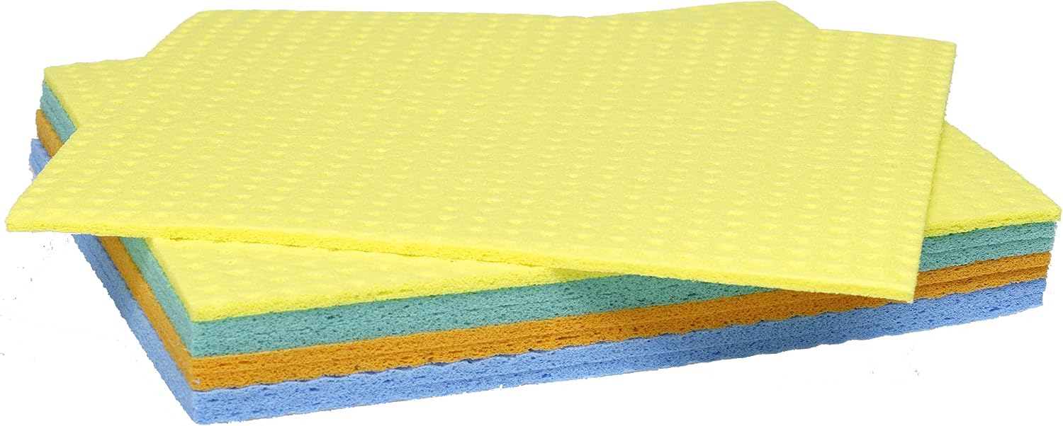 Spontex Sponge Cloth Value Pack of 8, Extremely Absorbent and Durable, Made of Viscose, Biodegradable (1 x 8 Pieces) - Image 3