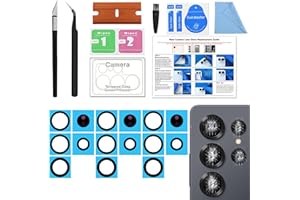 BATLABB 3 Pack Galaxy S25 Ultra Back Rear Camera Lens Glass Replacement, Back Camera Lens with Tempered-Glass Lens Protector for Samsung S25 Ultra, Included Instruction Manual, Toolkit