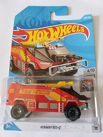 Hot Wheels 2019 Hw Metro Runway Res-Q, Red 206/250