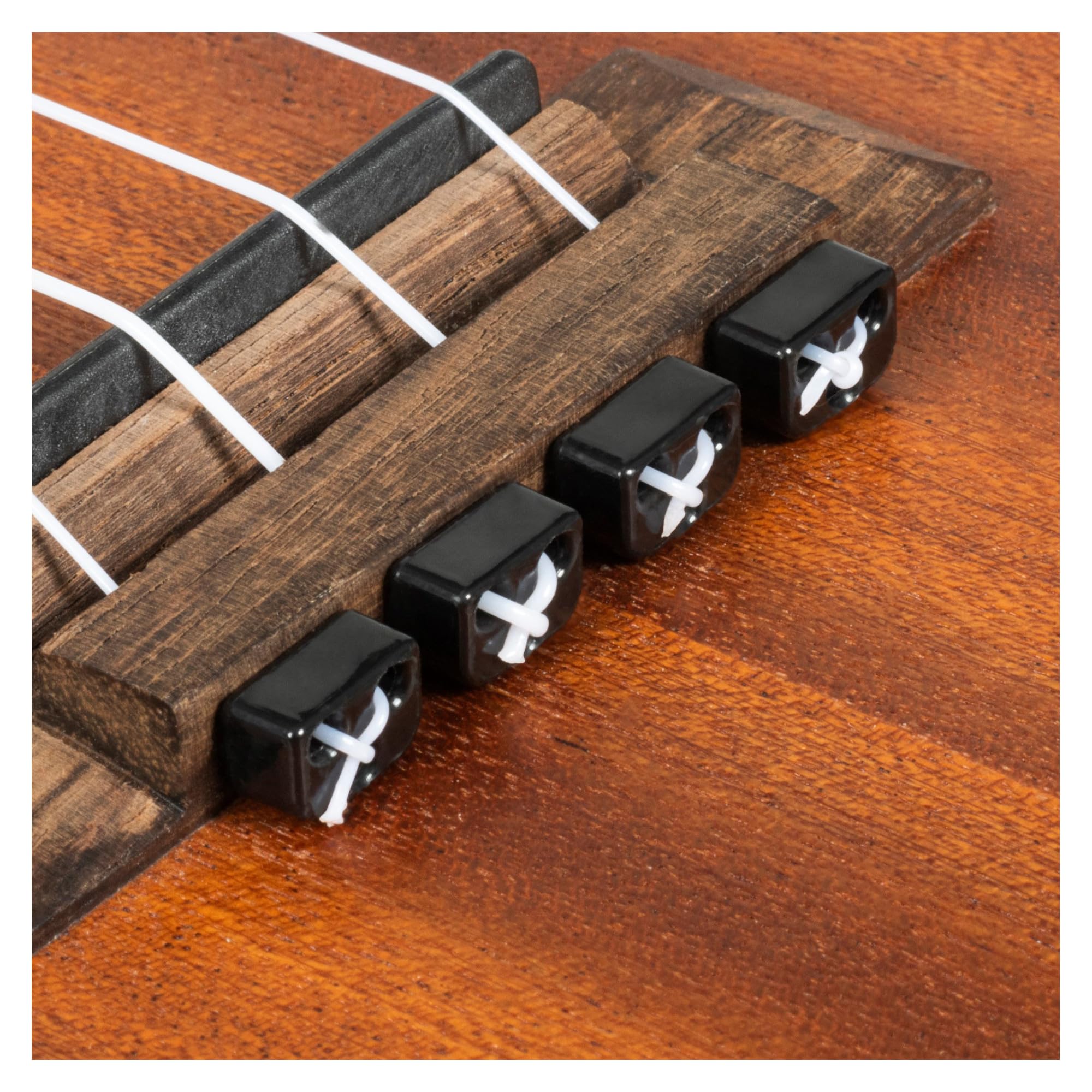 Ukulele Guitar Bridge Beads – Black Tie Blocks for Nylon and Carbon Strings by Alba GB