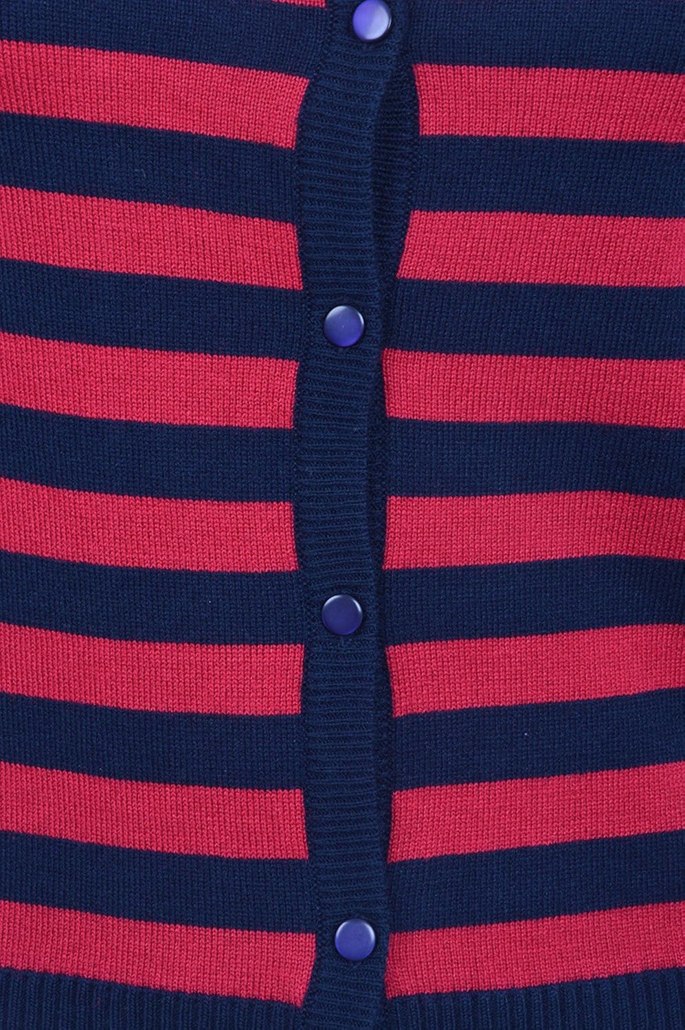 ogarti women's wool cardigan (o1018, navy/red)