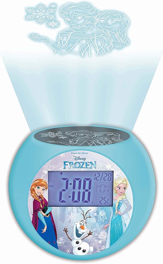 Lexibook Disney Frozen Elsa Radio projector clock, sound effects