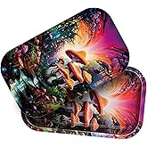 MATIHOOS Metal Tray with Magnetic Lid, Cute Decorative Tray, Ideal Storage for Home or Travel, 11 x 7 Inches