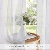 PONY DANCE Linen Voile Curtain Panel with Eyelets 200 x 220 cm White view 4