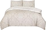 Prime Linens Duvet Cover Set 4 Pcs Polyester-Cotton Beige Double view 3