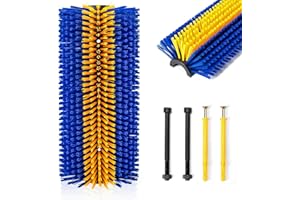 Ohcozzy Livestock Scratch Brush, Cow Horse Brush Relieve Itchy Back and Keep Clean, Soft Massage for Cattle, Horses, Sheep, Pigs and More with Screws(Blue)