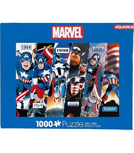 Clementoni Puzzle Captain America 1000 Pièces – Fabriqué En Italie – 70x50 Cm
