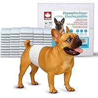 Elimedical Redleaf Disposable Dog Diapers Male | Medium (50 Count) | Male Dog Diapers for Incontinence, Marking, Potty Traini