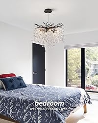 Modern Tree Branch Crystal Chandelier Luxury Black