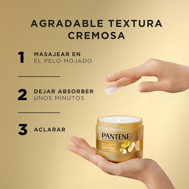 Pro-V Repara y Protege Mascarilla de Pelo Protectora de Keratina, Tratamiento Hidratante Cabello, 3x300ml