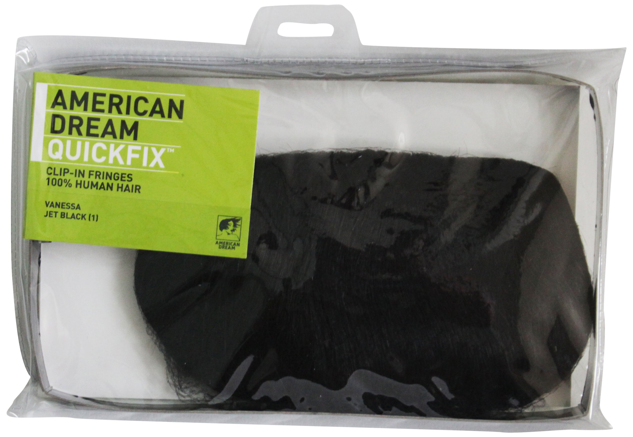 American Dream Human Hair Vanessa Fringe, Colour 01 Jet Black