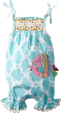 Mud Pie Crochet Daisy Baby Romper main image 0