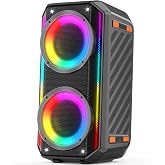 Speakers Bluetooth Wireless, 300W Peak Portable Loud Bluetooth Speaker | Party Speaker Boombox with Deep Bass, TWS, Large Bluetooth Speaker with LED Light Show for Guitar, Party Outdoor Camping