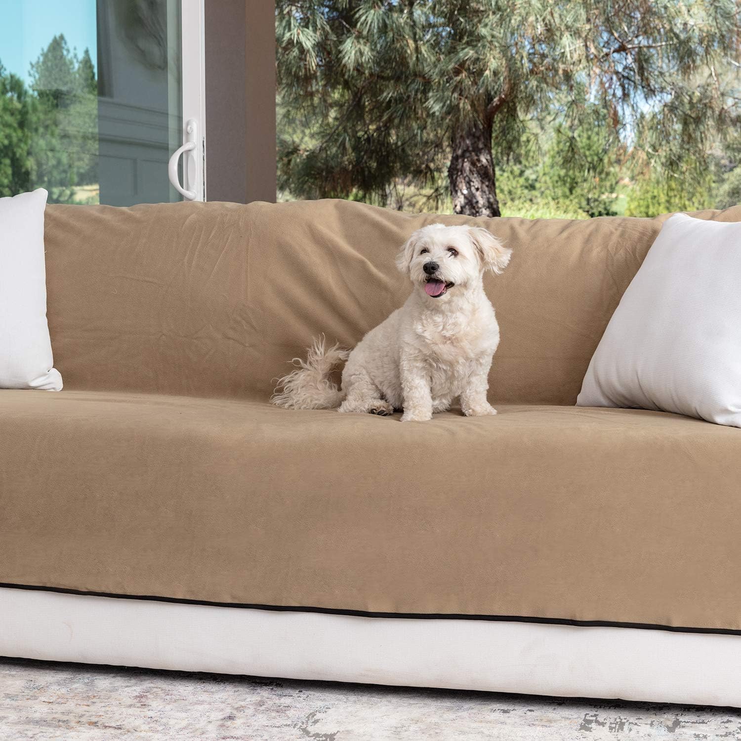 Waterproof Blanket Cover 80”x90” for People, Dogs, Cats or Any Pets - 100% Waterproof Furniture or Mattress Protector – Large Size for Twin, Queen, King Beds (Warm Gray/Cool Gray): Home & Kitchen