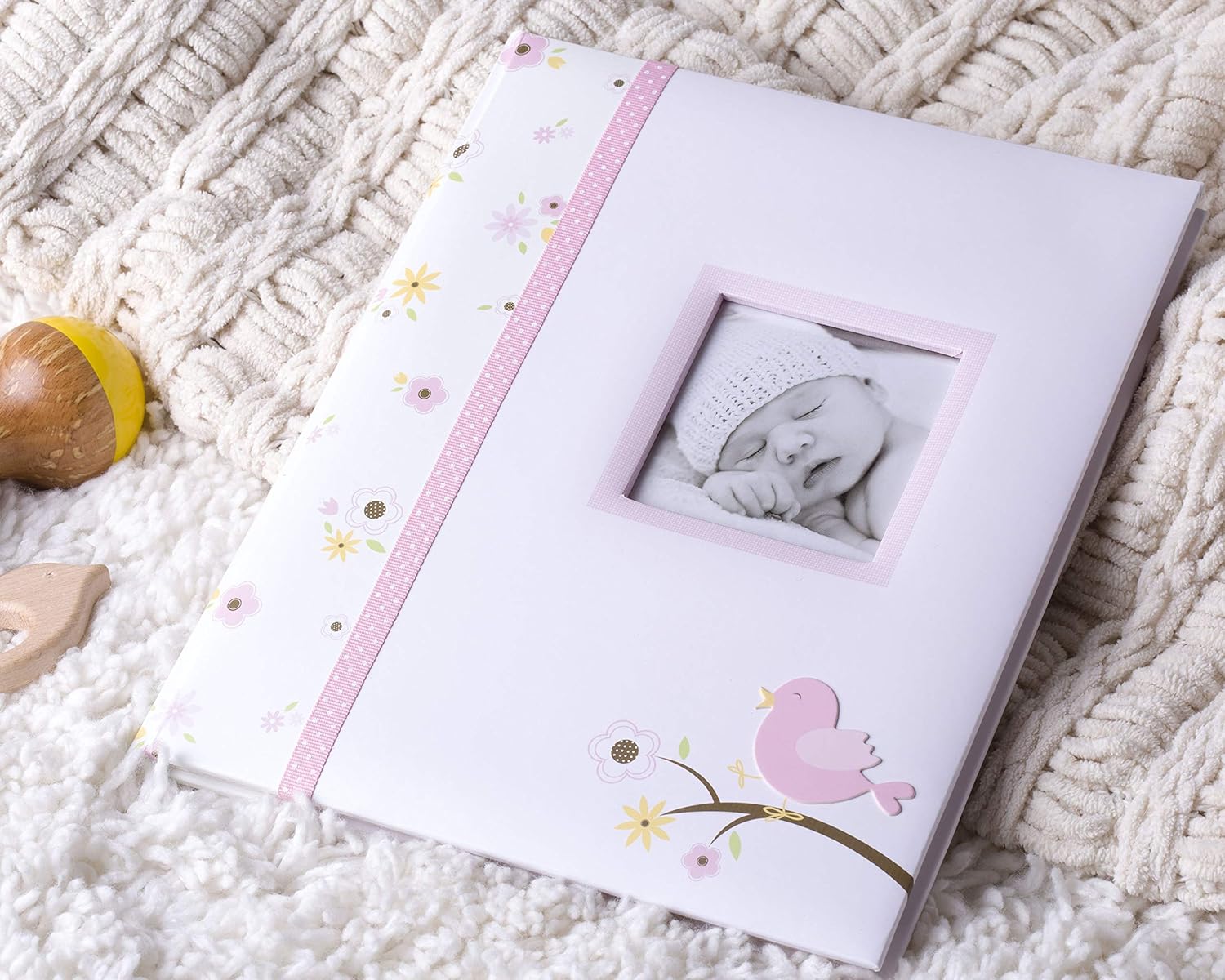 Lil Peach Birdie Baby Five Year Memory Book Photo Journal, Cherish Every Precious Moment of Your Babys First Years, Perfect Baby Shower Gift, Pink : Baby Photo Journals : Baby