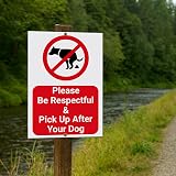 LP Lifestyle Pick Up After Your Dog Sign A4 Red 210x297mm No Holes 1mm PVC view 8