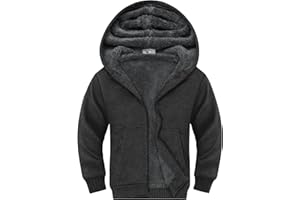 SWISSWELL Kids Fleece Hoodie Full Zip Hooded Sweatshirt Long Sleeve Cozy Jacket for Boys and Girls 6-15 Years Old