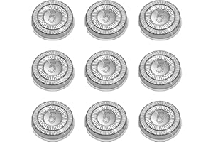 NEWBULU 9 Pack SH50 Replacement Head Compatible with Philips Norelco Series 5000， Upgraded SH50 Compatibility Double blades for norelco 5000 replacement heads.