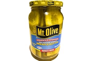 Mt. Olive Pickles - Bread & Butter Sandwich Stuffers Fresh Pack No Sugar Added 16 Oz Jar